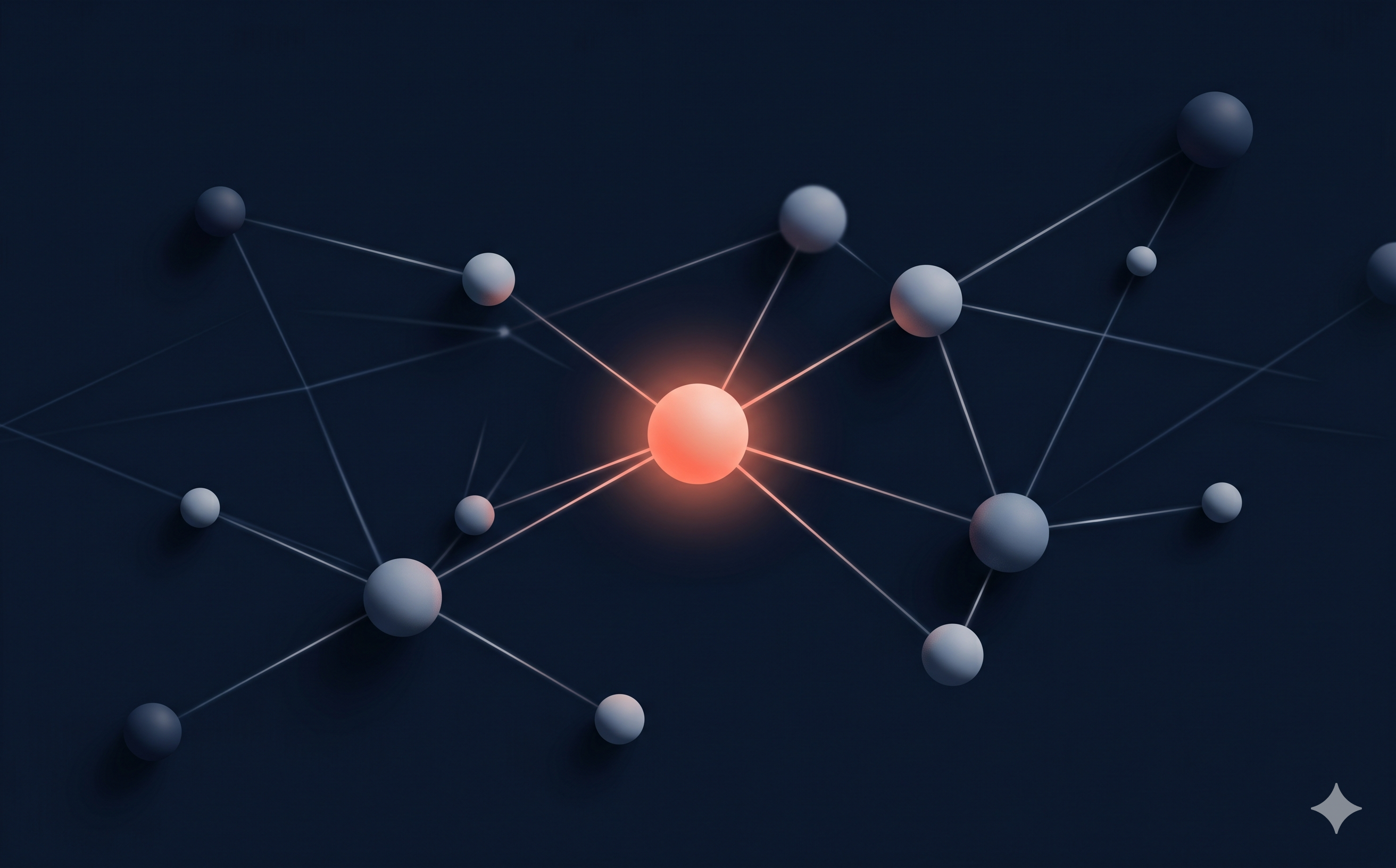 3D render of nodes representing the MCP server