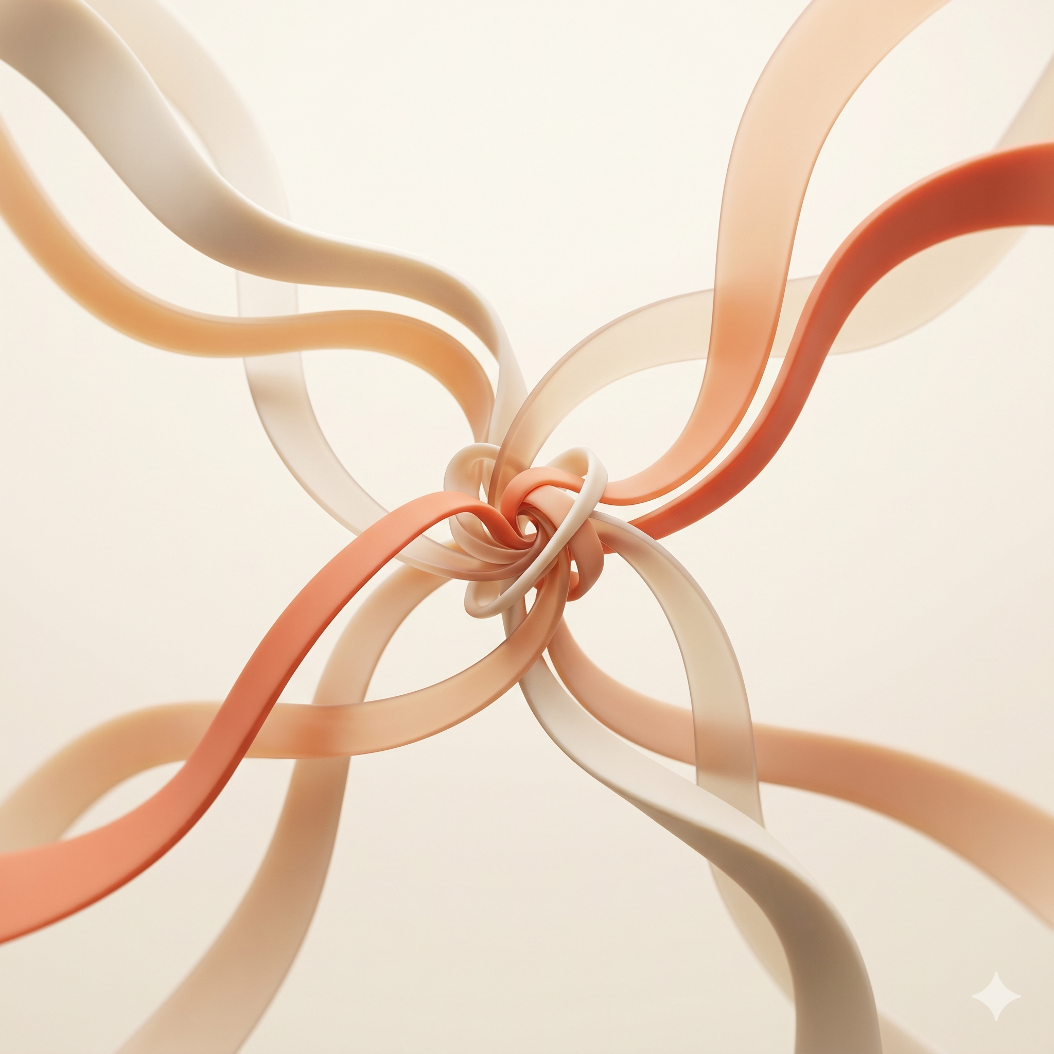 Abstract 3D render representing travel aggregation across airlines, hotels, and buses