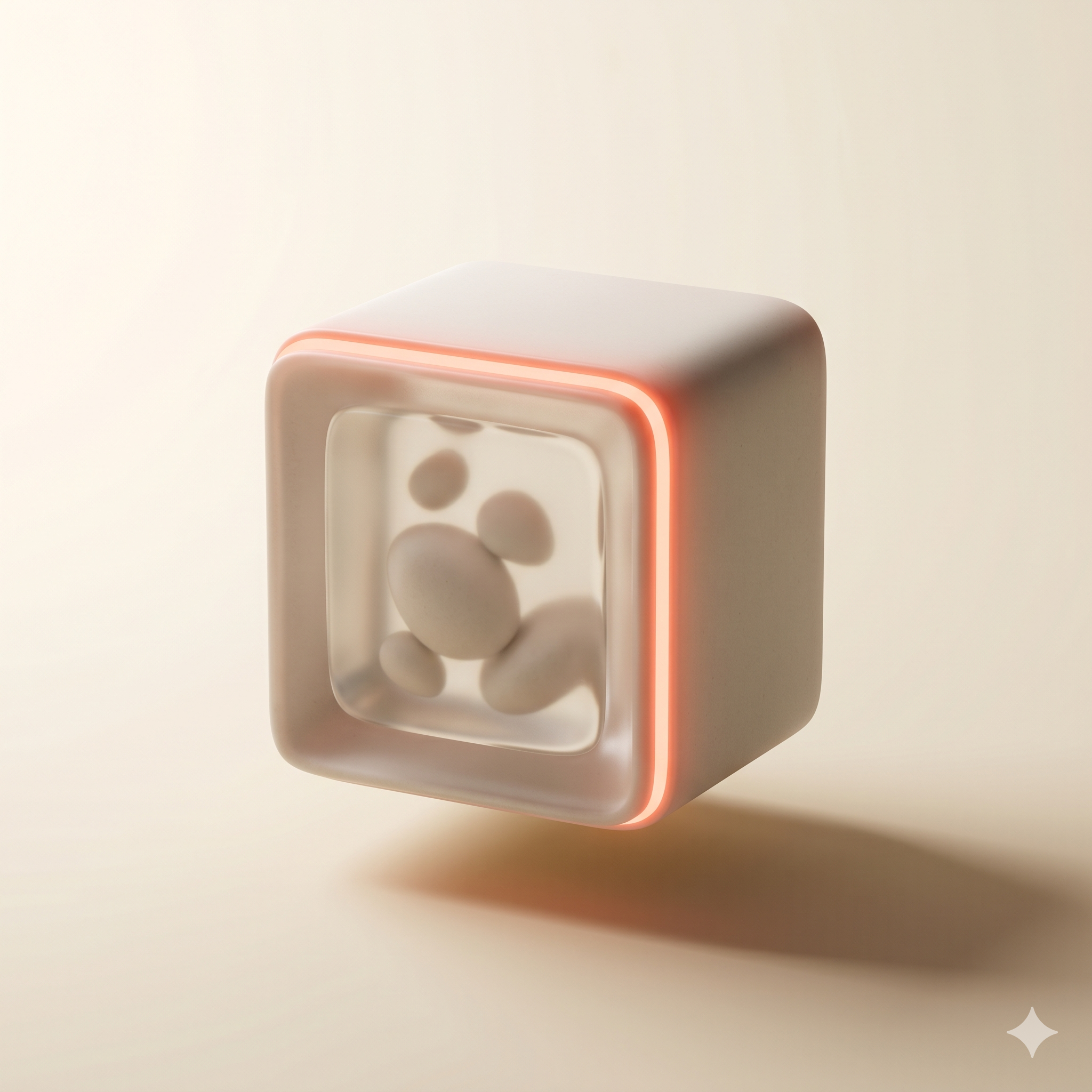 Abstract 3D render representing data protection and security architecture