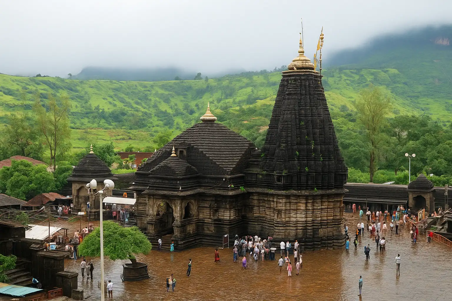 Trimbakeshwar Temple near Brahmagiri Mountain Nashik