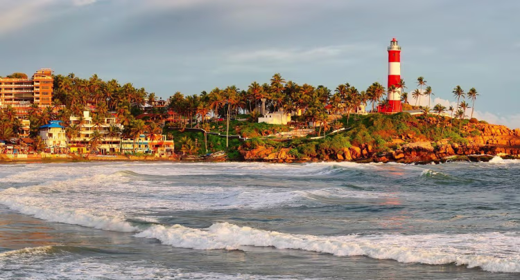 Kovalam lighthouse beach Kerala