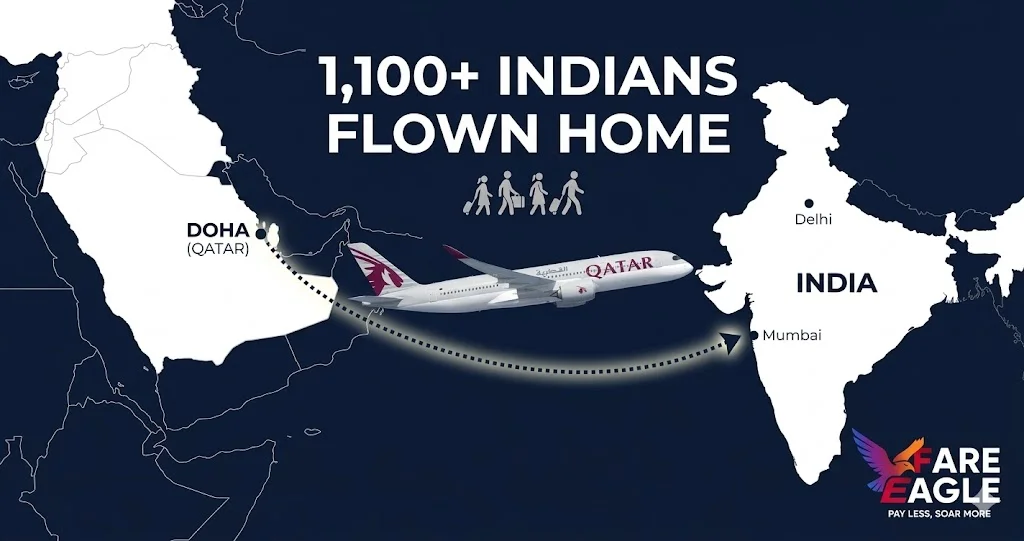 Qatar Airways Flies 1,100+ Indians Home from Doha Amid Gulf Crisis